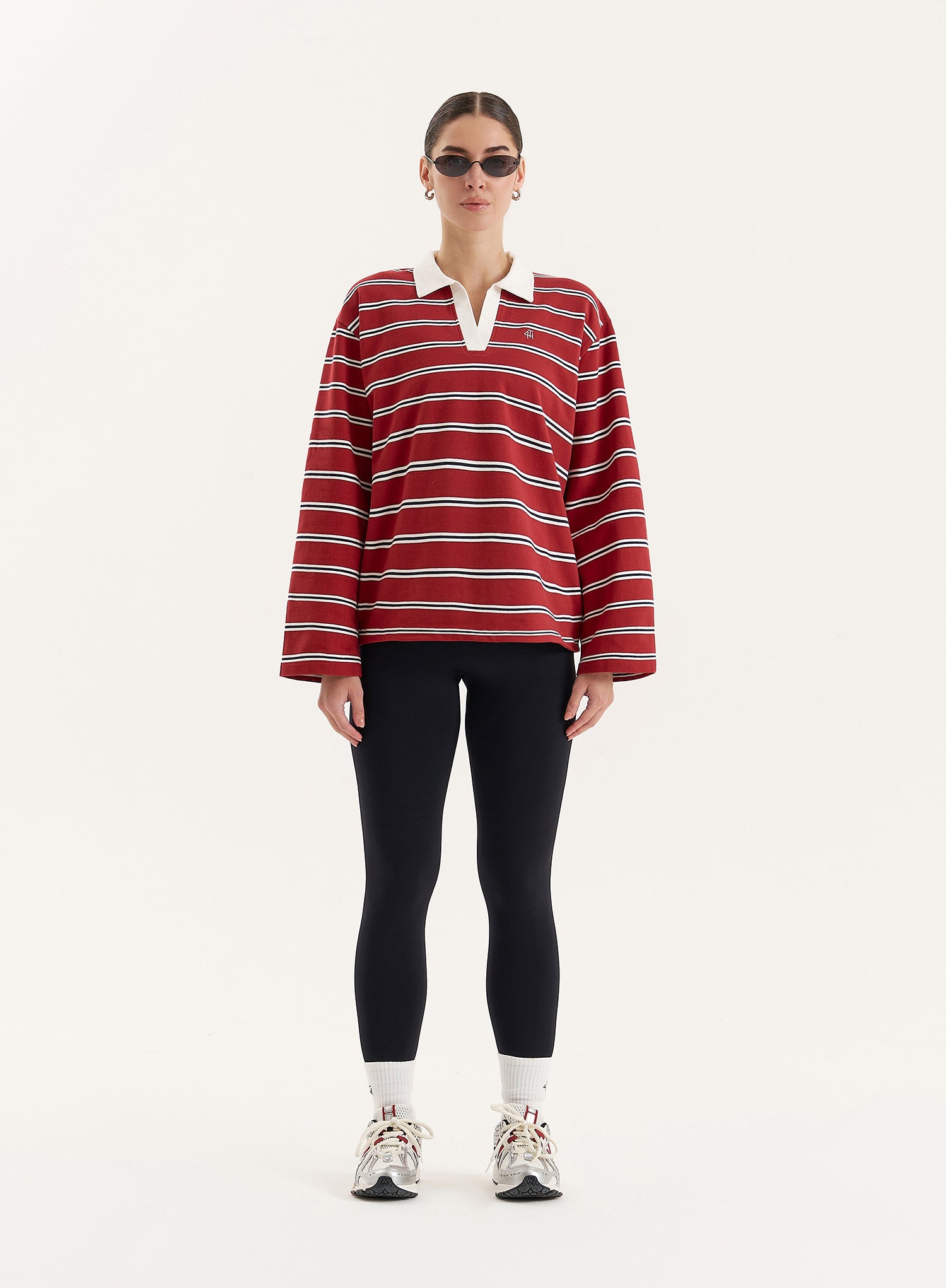 Multi Stripe Oversized Rugby Top
